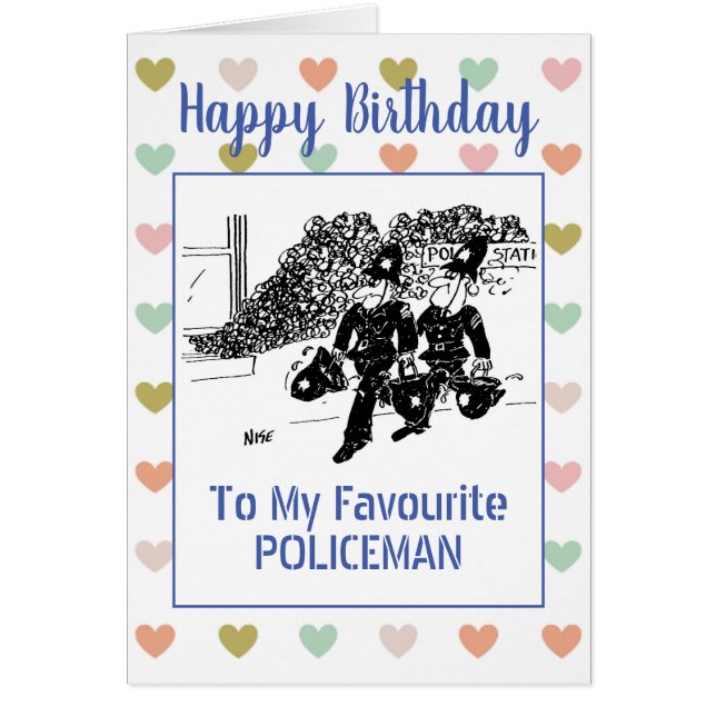 Joyeux policier d'anniversaire (Devant)