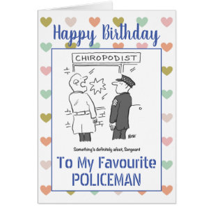 Joyeux policier d'anniversaire