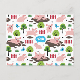 Joyeux Portes Dans La Carte Postale De La Boue