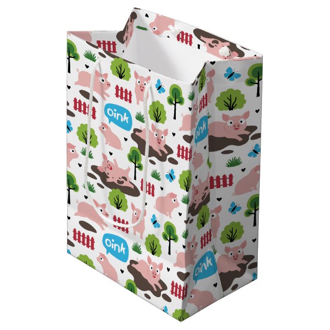 Joyeux Portes Dans Le Sac Cadeau Moyen Boue (Devant Angle)