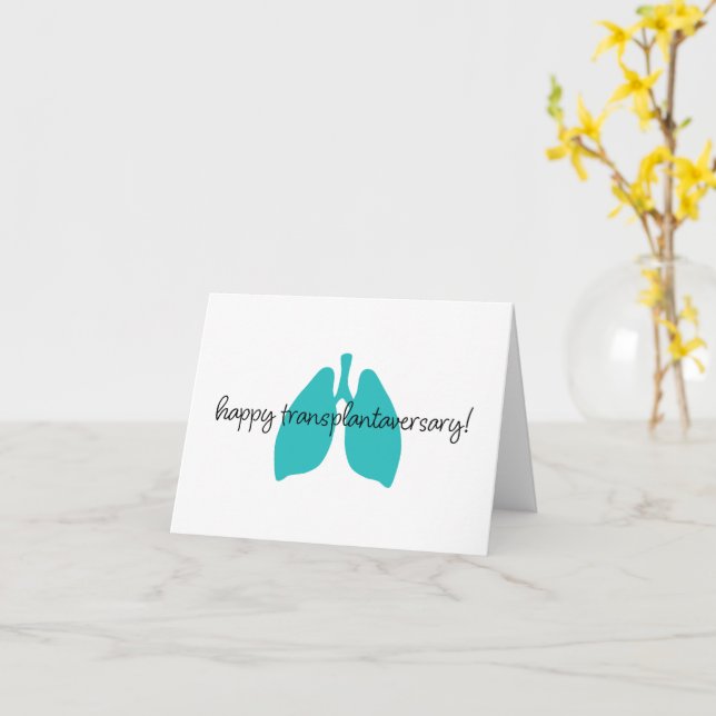 Joyeux poumons Transplantaversary Carte pour notes (Fleur jaune)