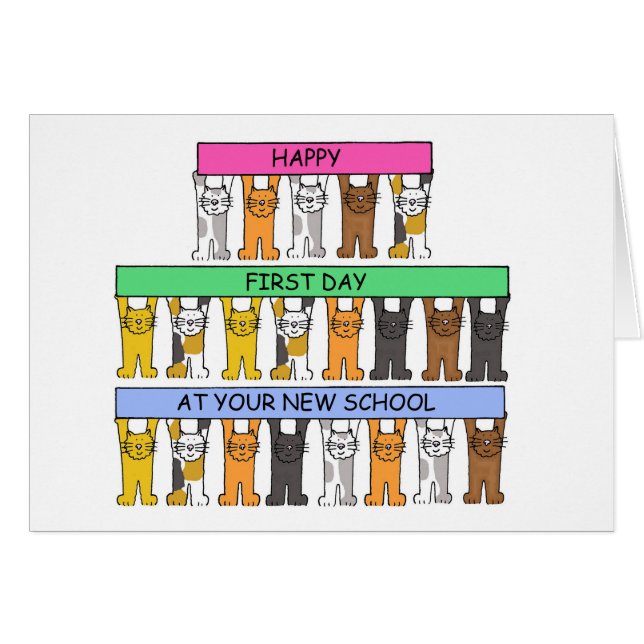 Joyeux premier jour à votre nouvelle école (Devant horizontal)