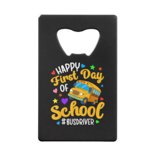 Joyeux premier jour de la rentrée conducteur de bu