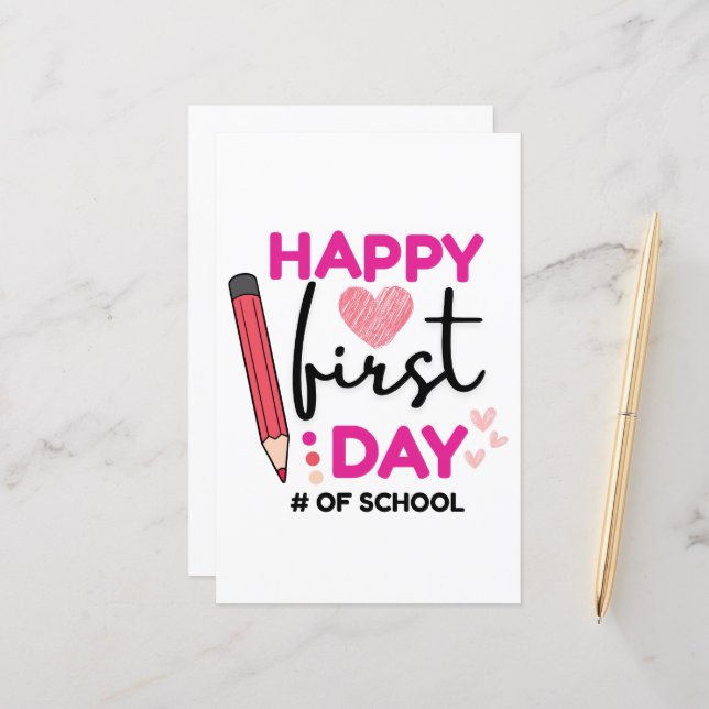 Joyeux premier jour d'école, Coeurs mignons (Devant/Arrière en situation)