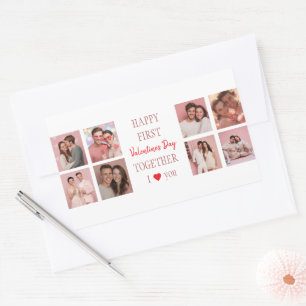 Joyeux premier Saint-Valentin ensemble Autocollant