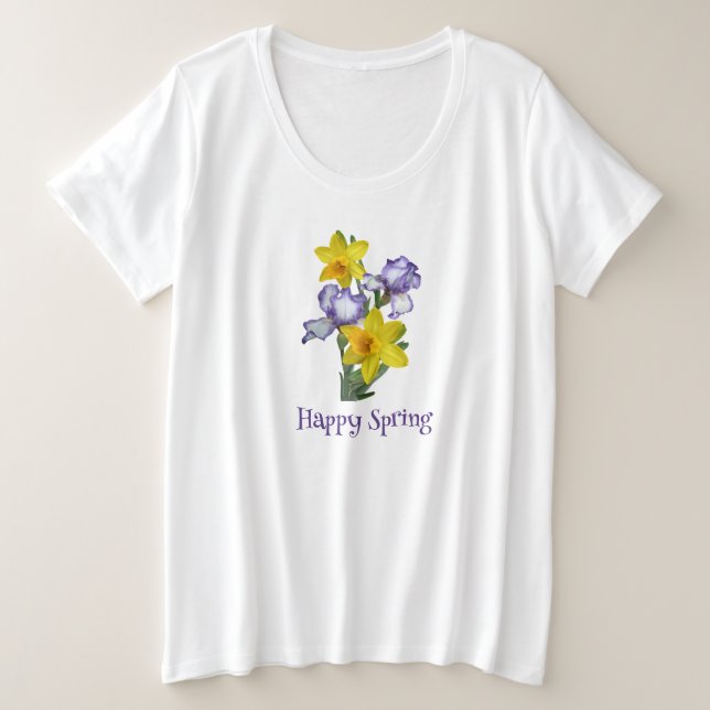 Joyeux Printemps Irises et Daffodiles (Design devant)
