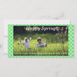 Joyeux printemps/Pâques Carte photo vert