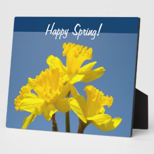 Joyeux Printemps ! plaques Fleurs Jaunes Narcisse