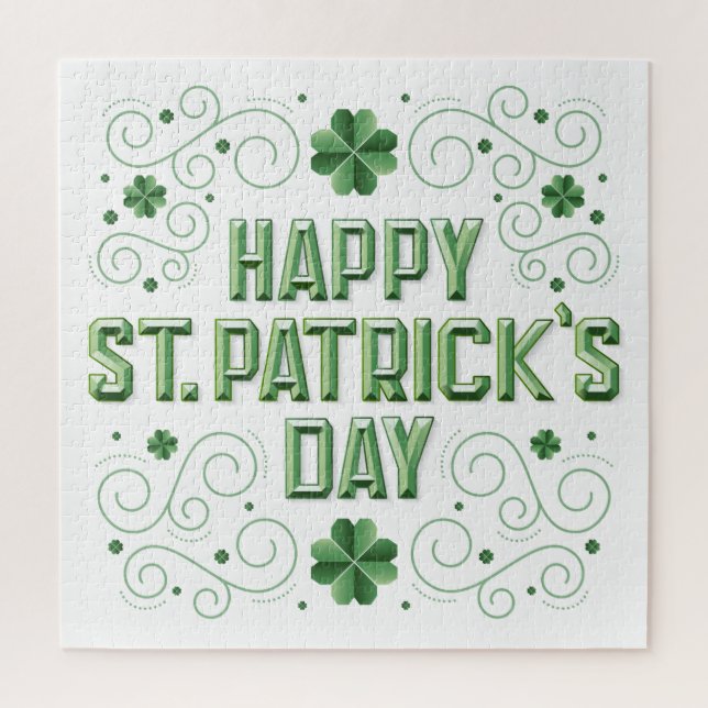 Joyeux puzzle de la Saint Patrick (Beveled) 20x20 (Vertical)
