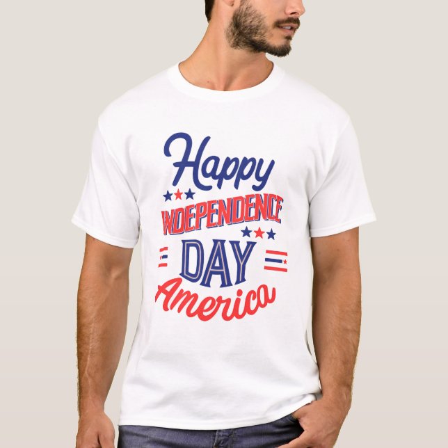 Joyeux Quatorze Juillet T-shirts d'Indépendance Am (Devant)
