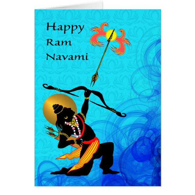 Joyeux Ram Navami, Lord Rama avec Flèche flamboyan (Devant)