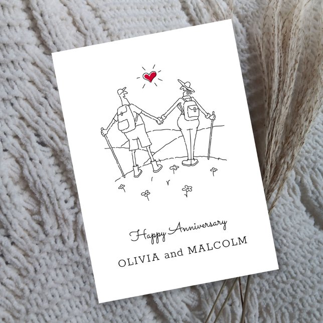 Joyeux Randonnée Mariage Anniversaire Red Heart (Créateur téléchargé)