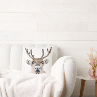Joyeux Reindeer Jouer Oreiller Fêtes de Noël