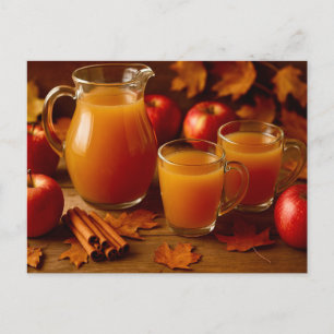 Joyeux remerciement Carte postale de cidre de pomm