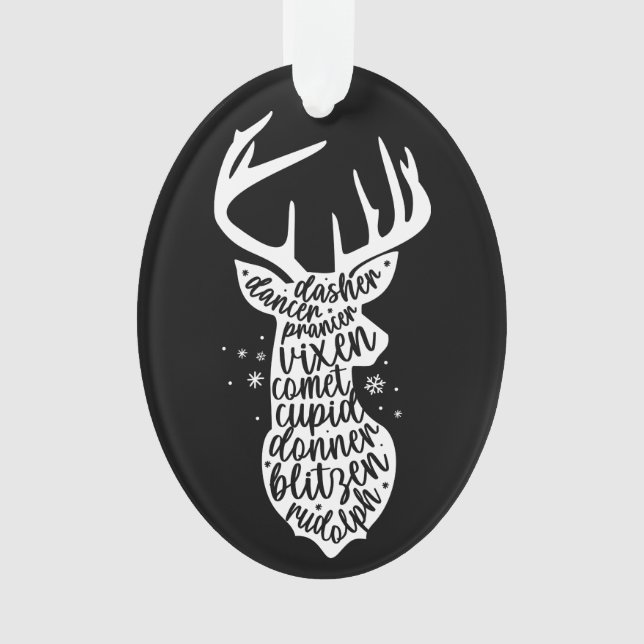 Joyeux rennes Père Noël de Noël, Noir (devant)