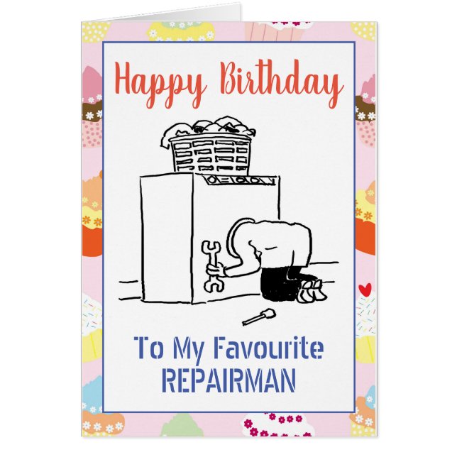 Joyeux réparateur d'anniversaire (Devant)