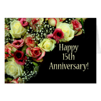 Joyeux roses du 15e anniversaire