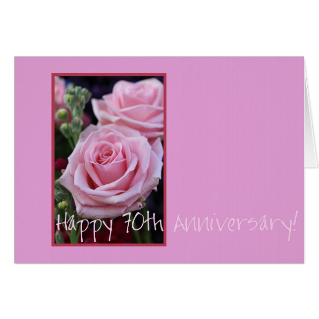 Joyeux roses du 70e anniversaire (Devant horizontal)