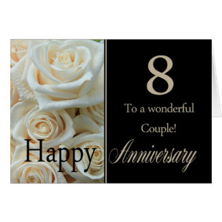 Joyeux roses du 8e anniversaire