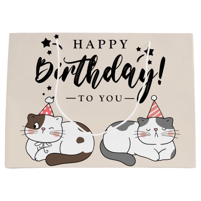 Joyeux sac cadeau d'anniversaire (Devant)