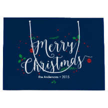 Joyeux sac de cadeau de gui