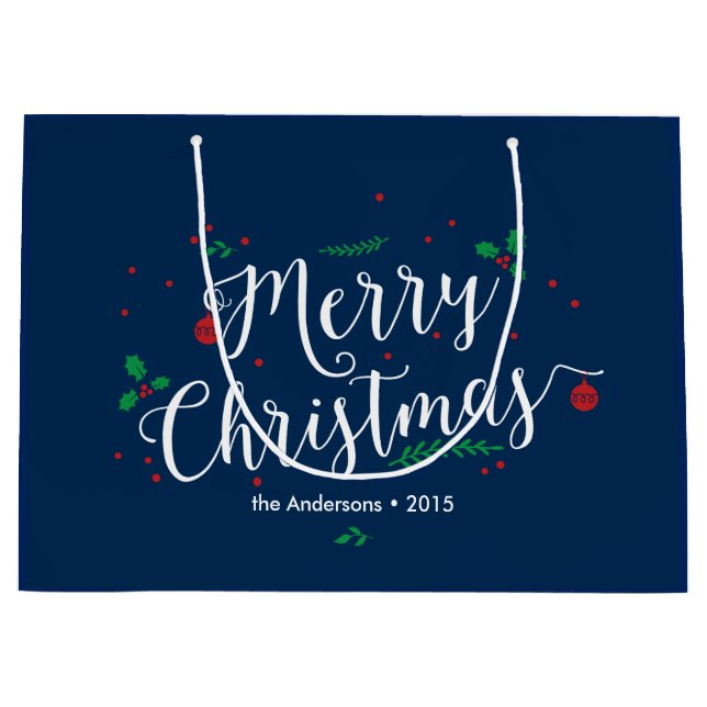 Joyeux sac de cadeau de gui (Devant)