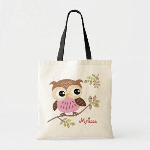 Joyeux Sac fourre-tout de Chouette Rose