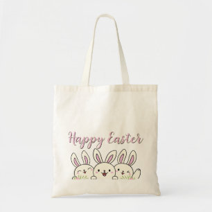 Joyeux Sac fourre-tout de lapin de Pâques mignon