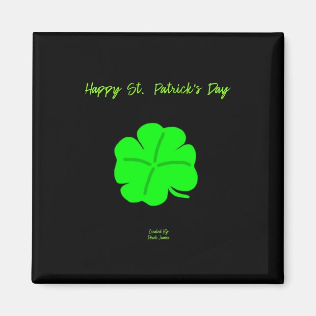 Joyeux Saint Patrick's Day 2 pouces Magnet Carré (Devant)