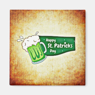 Joyeux Saint Patrick's Day Green Beer Magnet