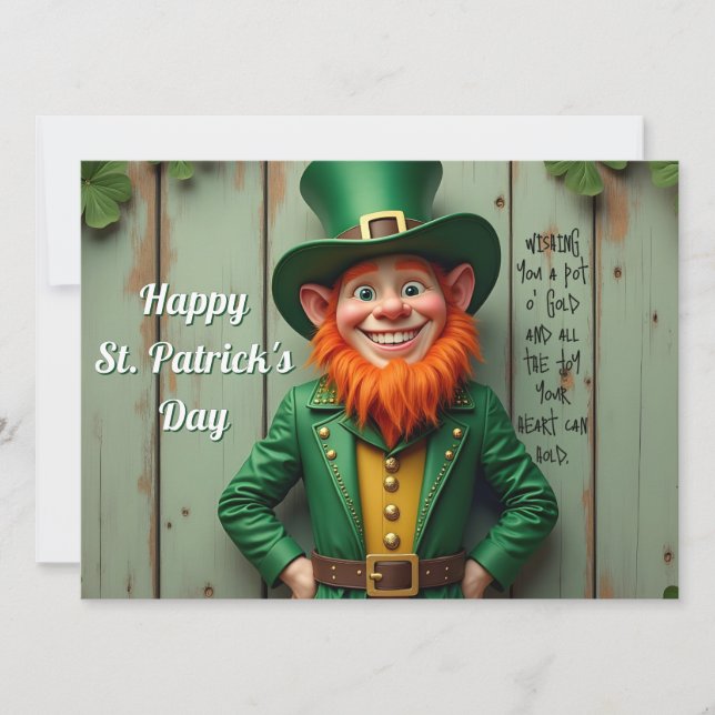 Joyeux Saint Patrick's Day Leprechaun (Devant)