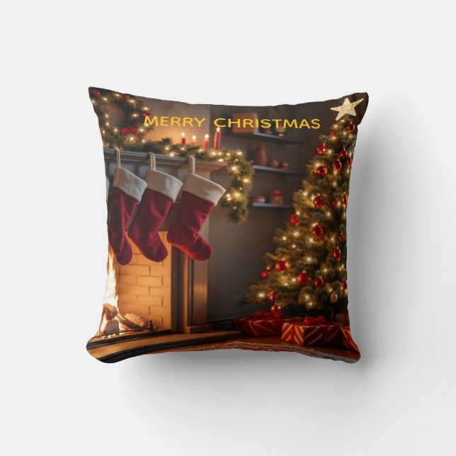 Joyeux salon de Noël Jeu oreiller (Recto)