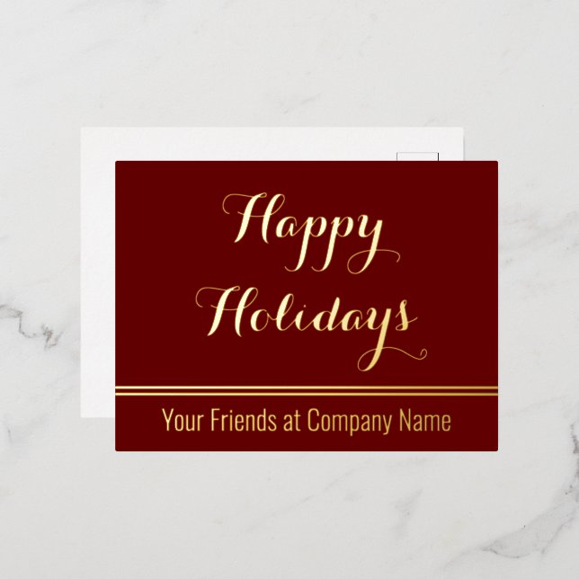 Joyeux Script de vacances du nom de l'entreprise R (Recto/Verso)