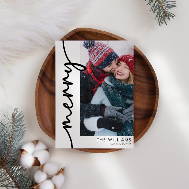 Joyeux Script de vacances moderne Carte de Noël (Créateur téléchargé)