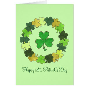 Joyeux Shamrock de la Saint Patrick Jour Vert Clov