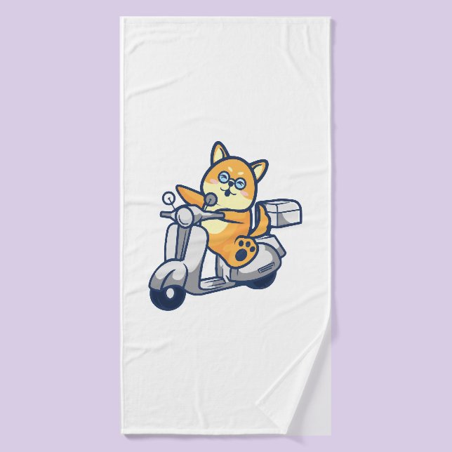 Joyeux Shiba Inu (Serviette de bain)