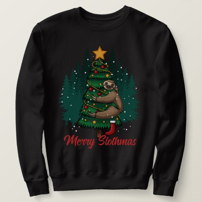 Joyeux Slothmas - Noël Sloth Sweatshirt (Design devant)