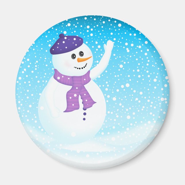 Joyeux Snowman Magnet (Devant)