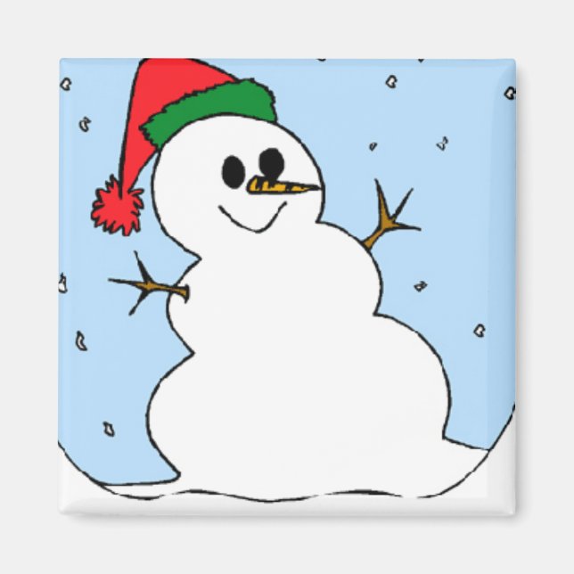Joyeux Snowman Magnet (Devant)