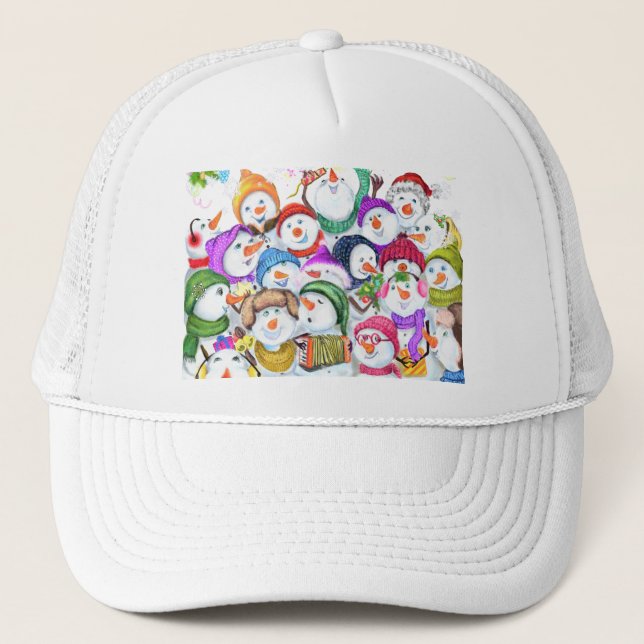 Joyeux Snowmans Casquette de Noël (Devant)