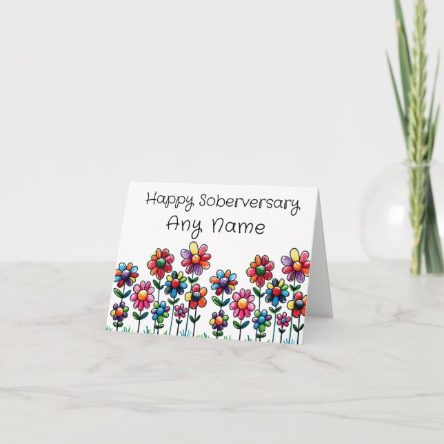 Joyeux Soberversaire carte d'anniversaire sobre de (Devant)