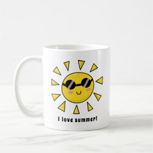 Joyeux soleil avec lunettes de soleil Mug personna