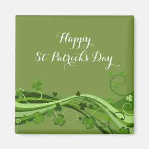 Joyeux St. Patrick's Day Magnet Floral Clovers