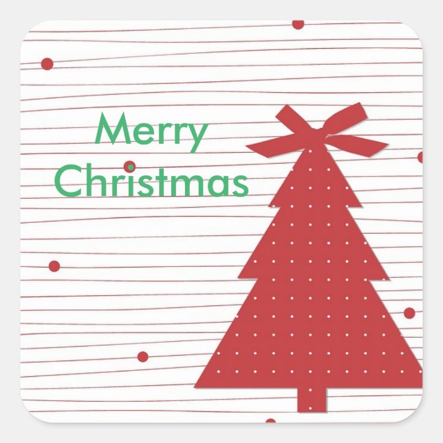 Joyeux Sticker pour Noël, Arbre de Noël (Devant)