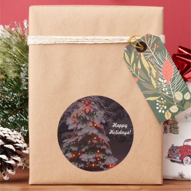 Joyeux Stickers Arbre Lumières des Vacances (vacances)