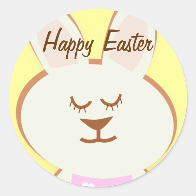 Joyeux Stickers Bunny de Pâques (Devant)