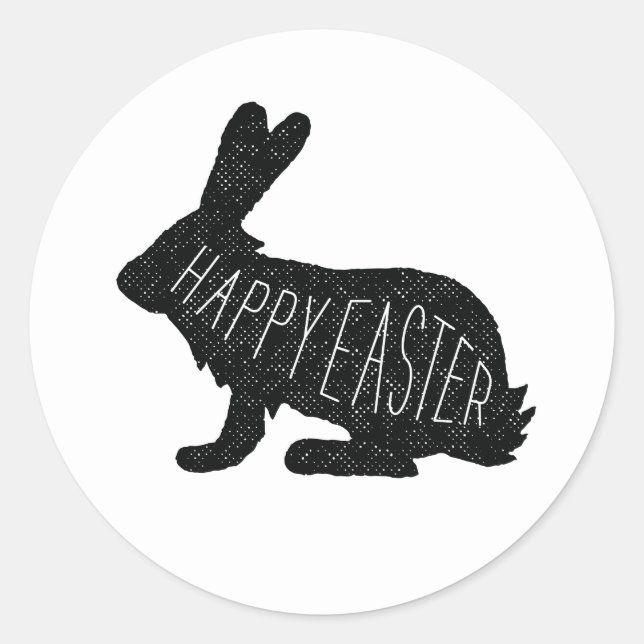 Joyeux Stickers Bunny de Pâques Favoriser (Devant)