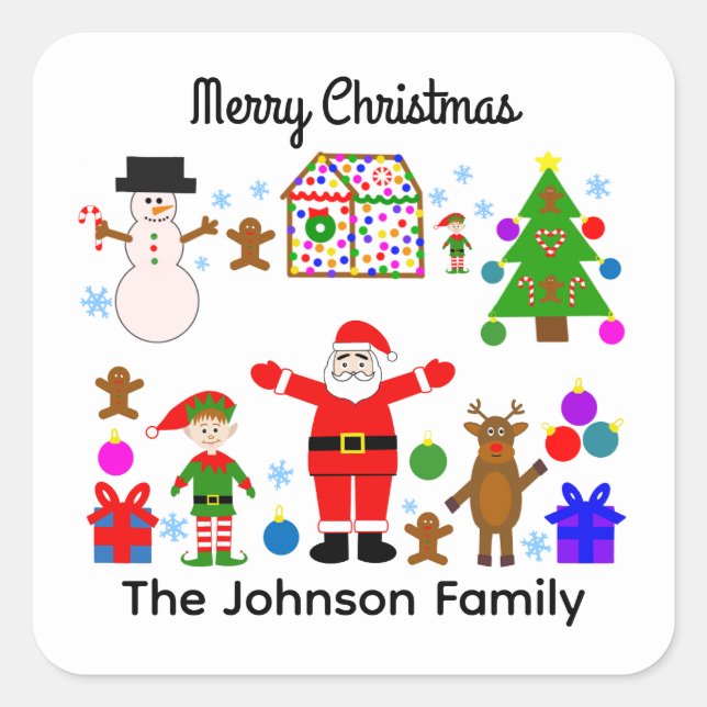 Joyeux Stickers de collecte de Noël #1 (Devant)