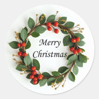 Joyeux Stickers de couronne de Noël