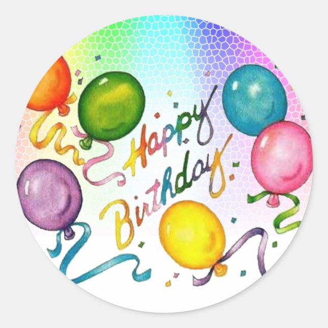 Joyeux Stickers de fête d'anniversaire (Devant)
